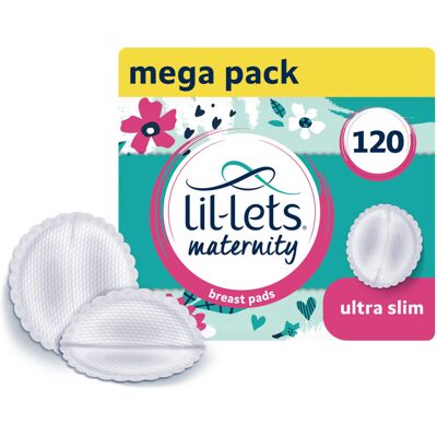 Lil-Lets Maternity Breast Pads, X 120 Count, Disposable Nursing Pads, for Breast Lil-Lets Maternity Breast Pads, X 120 Count, Disposable Nursing Pads, for Breast