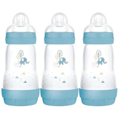 MAM Easy Start Anti-Colic Baby Bottles 3 Pack (3 x 260) Self-Sterlising Baby MAM Easy Start Anti-Colic Baby Bottles 3 Pack (3 x 260) Self-Sterlising Baby