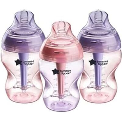 Tommee Tippee Advanced Anti-Colic Baby Bottle, 260ml, Slow-Flow Breast-Like Teat Tommee Tippee Advanced Anti-Colic Baby Bottle, 260ml, Slow-Flow Breast-Like Teat