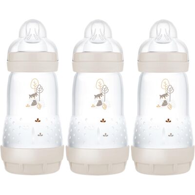 MAM Easy Start Anti-Colic Baby Bottles 3 Pack (3 x 260) Self-Sterlising Baby MAM Easy Start Anti-Colic Baby Bottles 3 Pack (3 x 260) Self-Sterlising Baby