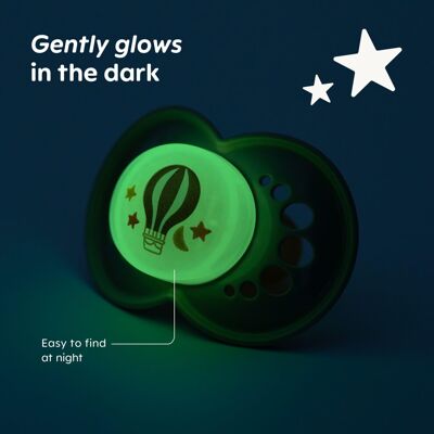 MAM Original Day & Night Soothers 6-18 Months 4 Pack Includes 2X Glow in T MAM Original Day & Night Soothers 6-18 Months 4 Pack Includes 2X Glow in T