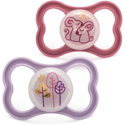MAM - Air Night Soother - 16 Months+ - Pink - Pacifier MAM - Air Night Soother - 16 Months+ - Pink - Pacifier