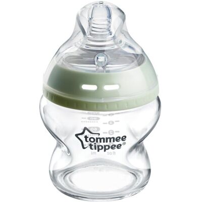 Tommee Tippee Closer to Nature Glass Baby Bottle, Slow Flow Breast-Like Teat wit Tommee Tippee Closer to Nature Glass Baby Bottle, Slow Flow Breast-Like Teat wit