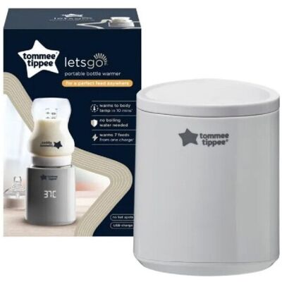 Tommee Tippee LetsGo Portable Baby Bottle Warmer, Warms Breast Milk, USB Recharg Tommee Tippee LetsGo Portable Baby Bottle Warmer, Warms Breast Milk, USB Recharg