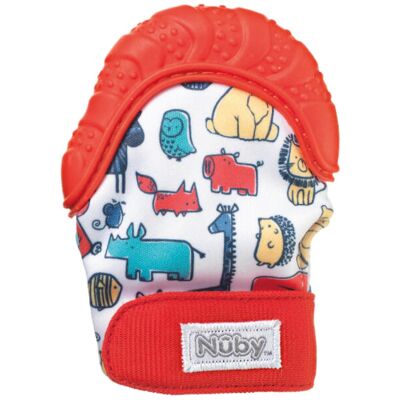 Nuby Teething Mitt, Red Nuby Teething Mitt, Red