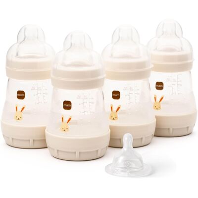 MAM Easy Start Anti-Colic Baby Bottles 4 Pack (4X 160ml) Self-Sterilising Ba MAM Easy Start Anti-Colic Baby Bottles 4 Pack (4X 160ml) Self-Sterilising Ba