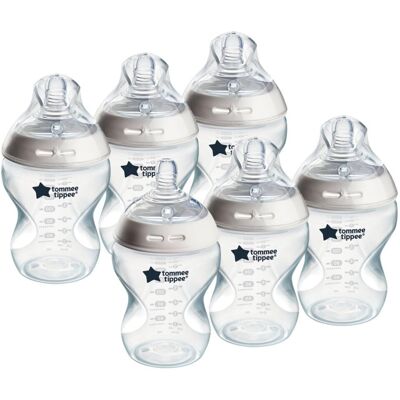 Tommee Tippee Natural Start Baby Bottles for 0m+, Pack of 6 260ml Baby Bottles, Tommee Tippee Natural Start Baby Bottles for 0m+, Pack of 6 260ml Baby Bottles,