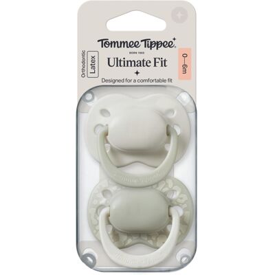 Tommee Tippee Latex Ultimate Fit Soother, 0-6m, 2 Pack, Orthodontic Dummy, Micro Tommee Tippee Latex Ultimate Fit Soother, 0-6m, 2 Pack, Orthodontic Dummy, Micro