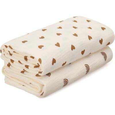 GSrenyu 2 Pcs Large Muslin Blanket 100x100cm Large Cotton Muslin Cloths For Baby GSrenyu 2 Pcs Large Muslin Blanket 100x100cm Large Cotton Muslin Cloths For Baby