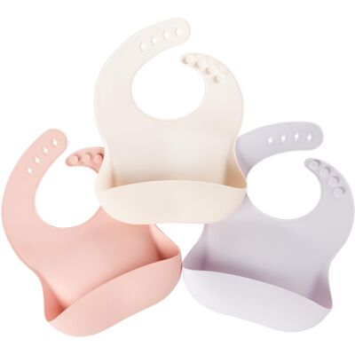 Nuby Pack of 3 Silicone Baby Bibs for Boys – Waterproof & Easy to Clean – Adjust Nuby Pack of 3 Silicone Baby Bibs for Boys – Waterproof & Easy to Clean – Adjust