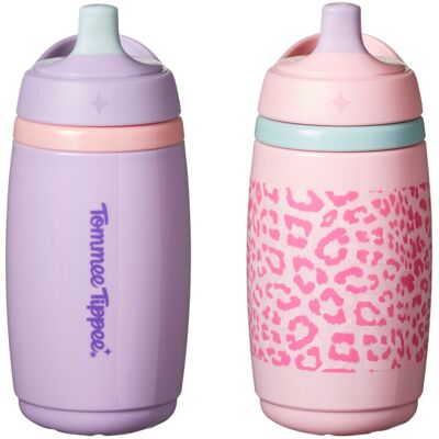 Tommee Tippee Insulated Active Spout Toddler Sippy Cup, 266ml, 12m+, Pack of 2, Tommee Tippee Insulated Active Spout Toddler Sippy Cup, 266ml, 12m+, Pack of 2,