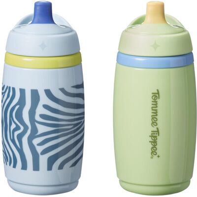 Tommee Tippee Insulated Active Spout Toddler Sippy Cup, 266ml, 12m+, Pack of 2, Tommee Tippee Insulated Active Spout Toddler Sippy Cup, 266ml, 12m+, Pack of 2,