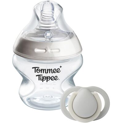 Tommee Tippee Natural Start Baby Bottle (150ml) and Newborn Soother (0-2 Month) Tommee Tippee Natural Start Baby Bottle (150ml) and Newborn Soother (0-2 Month)