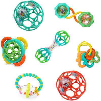 Bright Starts Soothers & Shakers 7pc Gift Set - BPA-Free Baby Rattles, Teethers Bright Starts Soothers & Shakers 7pc Gift Set - BPA-Free Baby Rattles, Teethers