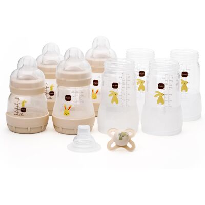 MAM Easy Start Anti-Colic Bottle Starter Set Includes 4X Feeding Bottles and M MAM Easy Start Anti-Colic Bottle Starter Set Includes 4X Feeding Bottles and M