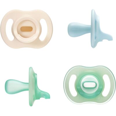 Tommee Tippee Ultra-Light StayPut Day and Night Dummies, 0-6m, 4-Pack, One-Piece Tommee Tippee Ultra-Light StayPut Day and Night Dummies, 0-6m, 4-Pack, One-Piece