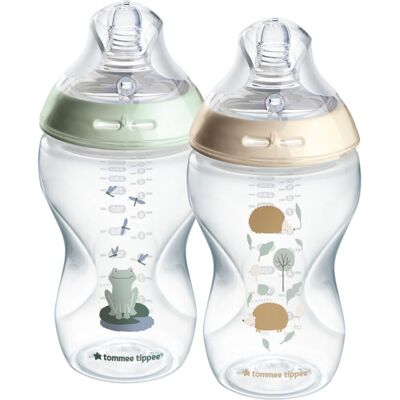 Tommee Tippee Natural Start Anti-Colic Baby Bottle, 340ml, Medium Flow, Breast-L Tommee Tippee Natural Start Anti-Colic Baby Bottle, 340ml, Medium Flow, Breast-L