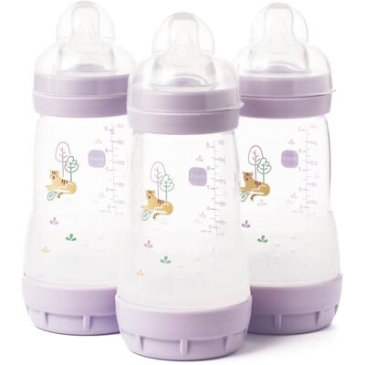 MAM Easy Start Anti-Colic Baby Bottles 3 Pack (3 x 260) Self-Sterilising Bab MAM Easy Start Anti-Colic Baby Bottles 3 Pack (3 x 260) Self-Sterilising Bab