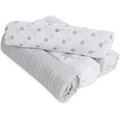 aden + anais essentials 100% Cotton Muslin Swaddle & Receiving Blanket for Baby aden + anais essentials 100% Cotton Muslin Swaddle & Receiving Blanket for Baby