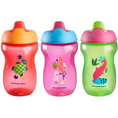 Tommee Tippee Sippee Cup, Water Bottle for Toddlers, 9 Months+, 10oz, Spill-Proo Tommee Tippee Sippee Cup, Water Bottle for Toddlers, 9 Months+, 10oz, Spill-Proo