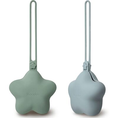 Moonkie Dummy Case, 2 Pack Silicone Dummy Holder Case, BPA-Free Pacifier Holder Moonkie Dummy Case, 2 Pack Silicone Dummy Holder Case, BPA-Free Pacifier Holder