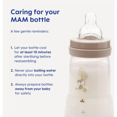 MAM Easy Start Anti-Colic Bottle Starter Set Includes 4X Feeding Bottles and M MAM Easy Start Anti-Colic Bottle Starter Set Includes 4X Feeding Bottles and M
