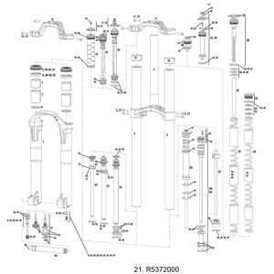 RockShox Front Suspension Internals Right Rebound Damper Seal Head RockShox Front Suspension Internals Right Rebound Damper Seal Head