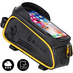 GreenZech (Yellow) MTB Road Cycling Waterproof Top Tube Bag Touch Screen Bicycle Front Fra GreenZech (Yellow) MTB Road Cycling Waterproof Top Tube Bag Touch Screen Bicycle Front Fra