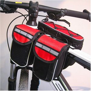 GreenZech (Red) Bike Frame Front Tube Bag Double Tube Bag Outdoor Cycling with Waterproof GreenZech (Red) Bike Frame Front Tube Bag Double Tube Bag Outdoor Cycling with Waterproof