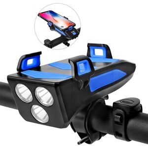 GreenZech (4000 Ma-Blue A) 4 IN 1 Multifunctional Bike Light Bicycle Horn Lamp with Mobile GreenZech (4000 Ma-Blue A) 4 IN 1 Multifunctional Bike Light Bicycle Horn Lamp with Mobile