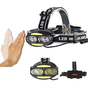 GreenZech 1900LM 6LED Smart Sensor Cycling Headlamp 5 Switch Modes 4xT6+2xCOB LED Red Warn GreenZech 1900LM 6LED Smart Sensor Cycling Headlamp 5 Switch Modes 4xT6+2xCOB LED Red Warn