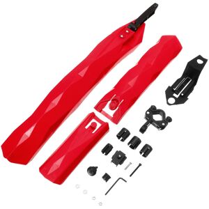GreenZech (Red) 2PCS Cycling Mountain Bike Bicycle Front + Rear Fender Removable With LED GreenZech (Red) 2PCS Cycling Mountain Bike Bicycle Front + Rear Fender Removable With LED
