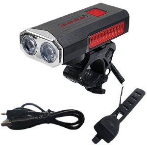 GreenZech (Red) 3-in-1 Bike Headlight 5 Modes LED Bicycle Lamp Waterproof 120dB USB Horn 4 GreenZech (Red) 3-in-1 Bike Headlight 5 Modes LED Bicycle Lamp Waterproof 120dB USB Horn 4