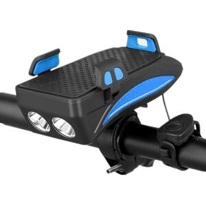 GreenZech (Blue, S) 4-in-1 400lm Bike Headlight USB Rechargeable Bicycle Front Lamp 130dB GreenZech (Blue, S) 4-in-1 400lm Bike Headlight USB Rechargeable Bicycle Front Lamp 130dB