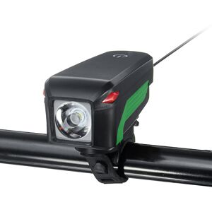 GreenZech (Black Green) 350LM T6 Bike Light Headlights USB Charging Live Hhorn Bells Touch GreenZech (Black Green) 350LM T6 Bike Light Headlights USB Charging Live Hhorn Bells Touch