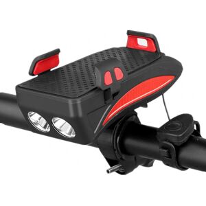 GreenZech (Red, S) 4-in-1 400lm Bike Headlight USB Rechargeable Bicycle Front Lamp 130dB H GreenZech (Red, S) 4-in-1 400lm Bike Headlight USB Rechargeable Bicycle Front Lamp 130dB H