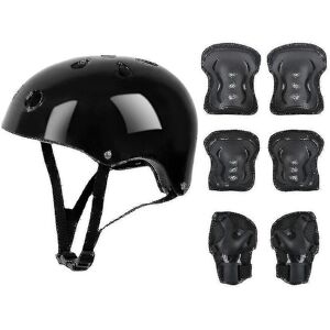 Unbranded (black) 7 Pcs Kids Protective Gear Set Roller Skate Helmet Elbow Wrist Knee Pad Unbranded (black) 7 Pcs Kids Protective Gear Set Roller Skate Helmet Elbow Wrist Knee Pad