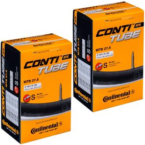2 x Continental MTB 27.5 Mountain Bike inner tube Presta Valve 650B,Black,27.5" 2 x Continental MTB 27.5 Mountain Bike inner tube Presta Valve 650B,Black,27.5"