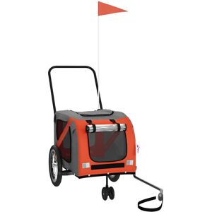 (orange, 121 x 63 x 65 cm) vidaXL Pet Bike Trailer Cargo Trailer Oxford Fabric a (orange, 121 x 63 x 65 cm) vidaXL Pet Bike Trailer Cargo Trailer Oxford Fabric a