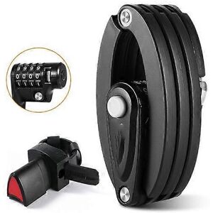 Unbranded (As show, One size) Foldable Bike Lock with Holder, 4 Digit Combination Lock, 85 Unbranded (As show, One size) Foldable Bike Lock with Holder, 4 Digit Combination Lock, 85