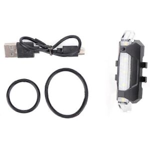 Unbranded (As show, One size) USB rechargeable bicycle tail light night riding safety warn Unbranded (As show, One size) USB rechargeable bicycle tail light night riding safety warn