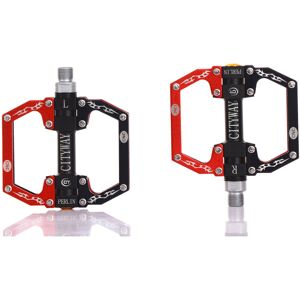GreenZech (Black+Red) Aluminum Alloy Mountain Bike Flat Platform Sealed Bearing Axle 9/16" GreenZech (Black+Red) Aluminum Alloy Mountain Bike Flat Platform Sealed Bearing Axle 9/16"