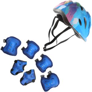 Unbranded (Dark blue) Kids Roller Helmet Adjustable Helmets Knee Elbow Brace Skating Scoot Unbranded (Dark blue) Kids Roller Helmet Adjustable Helmets Knee Elbow Brace Skating Scoot