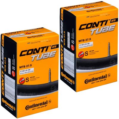 Continental MTB 27.5 Inner Tube - Presta Valve - Black Continental MTB 27.5 Inner Tube - Presta Valve - Black