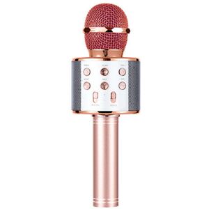 (Rose Gold) winwin Wireless Bluetooth Karaoke Microphone for Kids Adult Singing (Rose Gold) winwin Wireless Bluetooth Karaoke Microphone for Kids Adult Singing