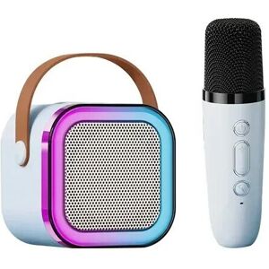 Unbranded (Blue 1 to 1) K12 Dual Microphone Karaoke Bluetooth Speaker RGB Light Two 5W Spe Unbranded (Blue 1 to 1) K12 Dual Microphone Karaoke Bluetooth Speaker RGB Light Two 5W Spe