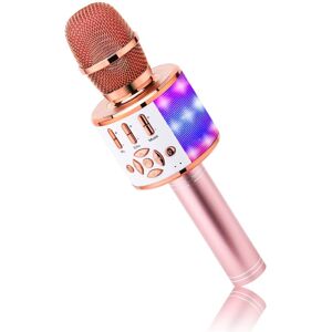 Unbranded (Rose Gold)BONAOK Karaoke Microphone Bluetooth, 4 in 1 Wireless Karaoke Micropho Unbranded (Rose Gold)BONAOK Karaoke Microphone Bluetooth, 4 in 1 Wireless Karaoke Micropho