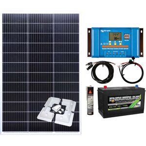 Lowenergie Victron 150w Mono Solar Panel Kit Battery+ Charging Controller PWM-USB brackets Lowenergie Victron 150w Mono Solar Panel Kit Battery+ Charging Controller PWM-USB brackets