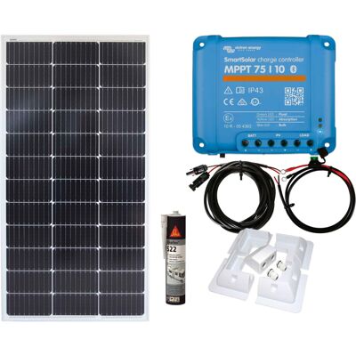 Victron - 100W Mono Solar Panel Kit - MPPT Controller - Brackets - Solar Panel Kit Victron - 100W Mono Solar Panel Kit - MPPT Controller - Brackets - Solar Panel Kit
