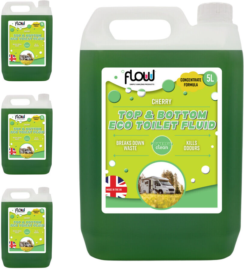 FLOW TM SIMPLY AMAZING PRODUCTS (20 Litre) Top & Bottom Organic Green Chemical Toilet Fluid Caravan & Motorhome